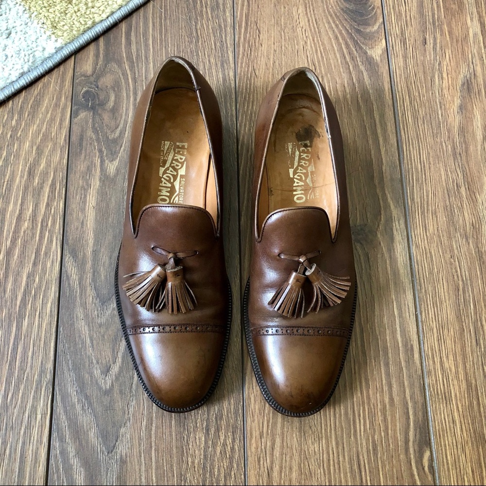 Brown Salvatore Ferragamo Loafers with Tassels
